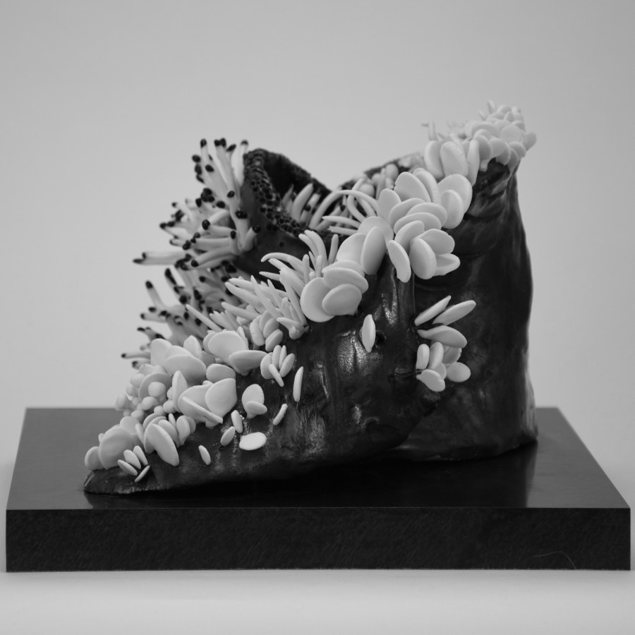 Florence Corbi - Sculpture "Retournement 1" Porcelaine de Limoges et grés