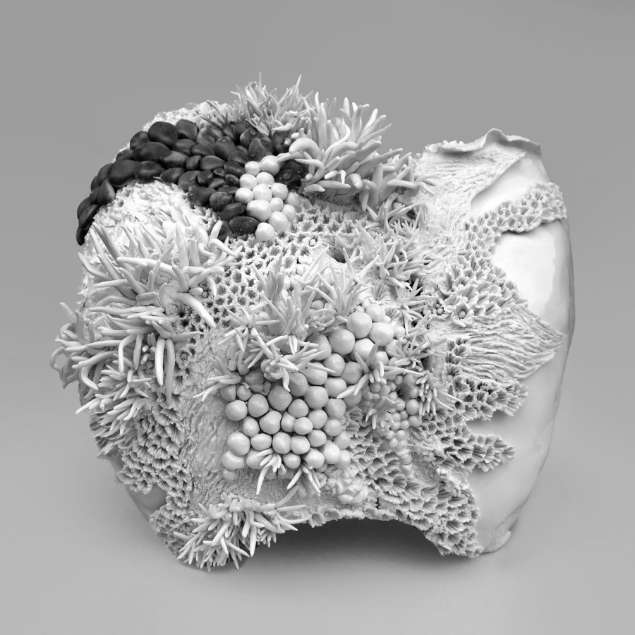 Florence Corbi - Sculpture "Enéïde 1" Porcelaine émaillée Blanc de Chine