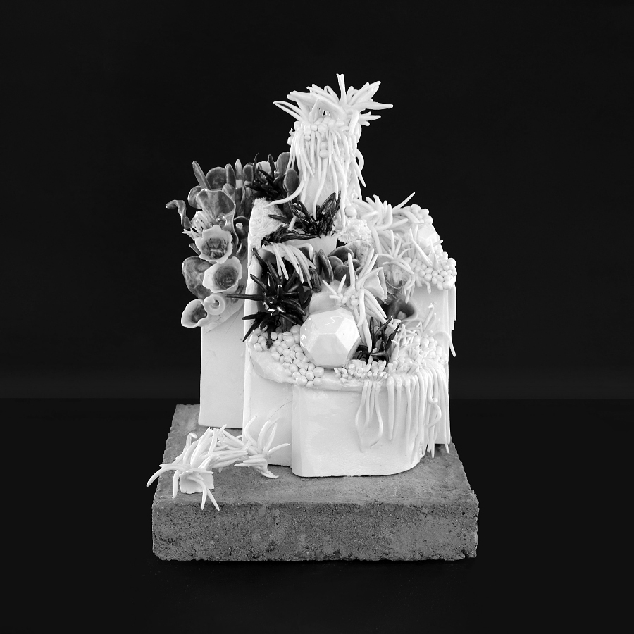 Florence Corbi - Sculpture de la série "Chaos et Genèse" - Porcelaine émaillée