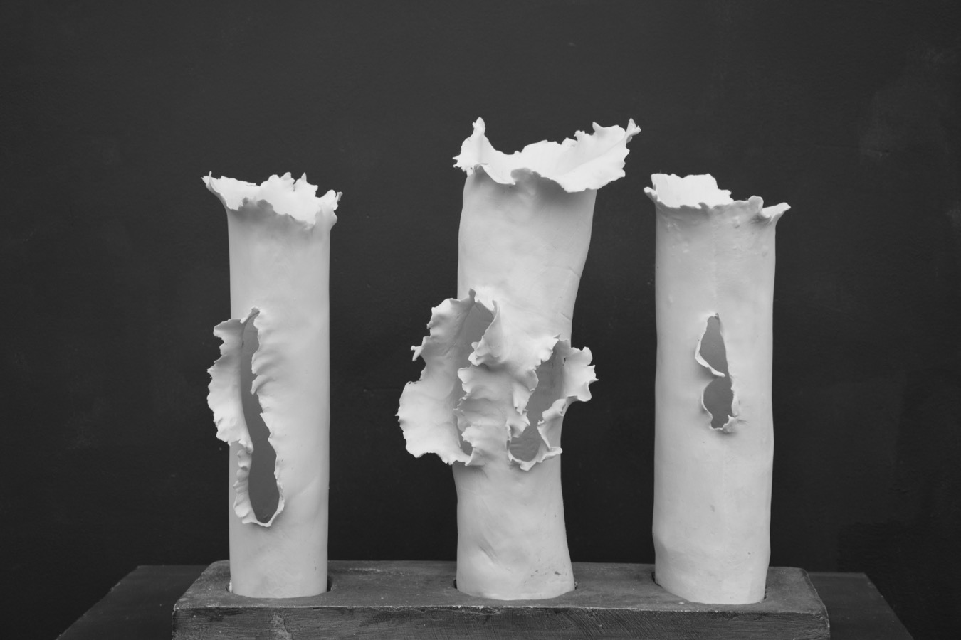 Florence Corbi - Sculptures des la série "Blessures" - Porcelaine de Limoges