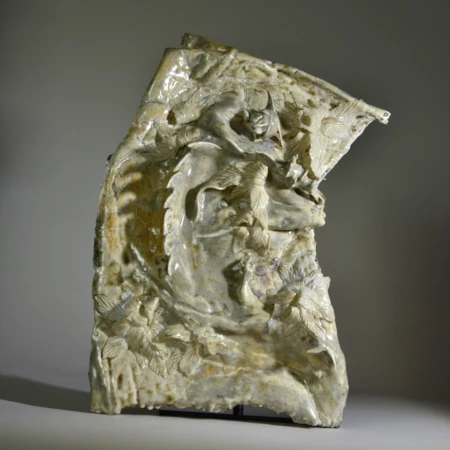 LE JEU DU DRAGON - Sculpture en porcelaine de Florence Corbi